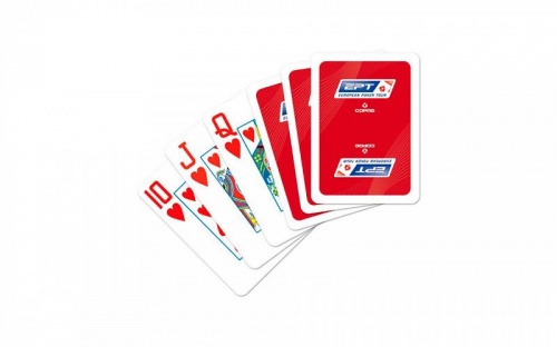 Карты для покера "Copag EPT" 100% пластик, Бельгия, красная рубашка фото 2