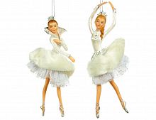 Ёлочная игрушка "Балерина - зимняя принцесса", полистоун, текстиль, 15 см, разные модели, Goodwill