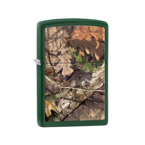 Зажигалка ZIPPO MOSSY OAK® BREAK-UP с покрытием Green Matte, латунь/сталь, зелёная, 36x12x56 мм, 29129