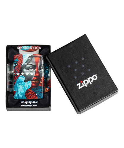 Зажигалка Zippo Tristan Eaton, покрытие White Matte, латунь/сталь, разноцветная, матовая фото 2