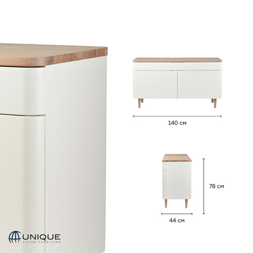 Тумба unique furniture, amalfi, 140х44х76 см фото 10