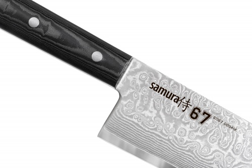 Нож Samura сантоку 67, 17,5 см, дамаск 67 слоев, микарта фото 2