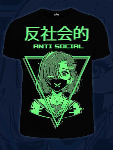 Мужская футболка"Antisocial Аниме" фото 3