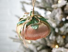 Ёлочный шар ВИНС, коллекция ВИНТАЖНЫЙ ШИК, полиэстер, 10 см, Winter Deco