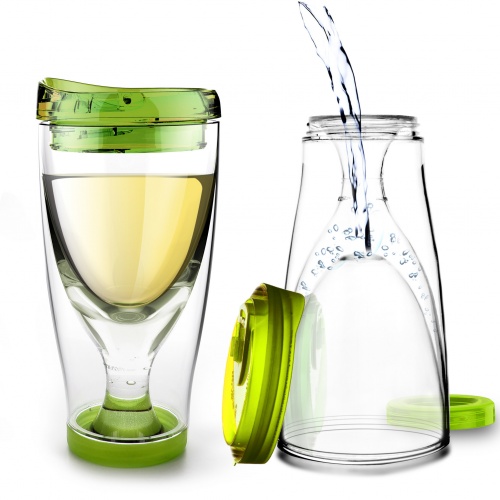 Бокал Asobu Ice vino 2go (0,48 литра), зеленый фото 2