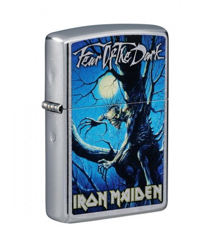 Зажигалка Zippo Iron Maiden, покрытие Street Chrome™, латунь/сталь, серебристая, матовая