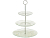 Этажерка для сервировки стола АМАНДИН, стекло, прозрачная, трёхъярусная, 35 см, Boltze