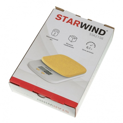 Весы кухонные электронные Starwind, до 2 кг, 2хААА фото 5