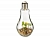 Декоративный светильник "Чудо-клумба", теплая белая LED подсветка, стекло, пластик, батарейки, 23 см, Boltze