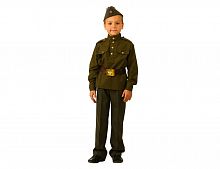 Детская военная форма Солдат, цвет коричневый, Батик