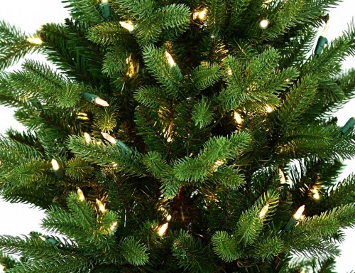 Искусственная ель "Мэриленд" в квадратном кашпо (литая хвоя PE+PVC), зелёная, 250 тёплых белых LED-огней, 152 см, A Perfect Christmas фото 2