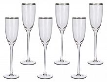 Набор бокалов для шампанского "Элеганца", стекло, прозрачный, 220 мл (6 шт.), Koopman International