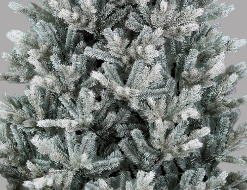 Искусственная ель "Балтика" (литая хвоя PE+PVC), серебристый иней, National Tree Company фото 3