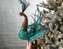 Ёлочная игрушка ПАВЛИН АШТОН, пенополистирол, 23 см, Winter Deco