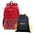 Рюкзак школьный Torber Class X 15,6'', красный, 45x30x18 см+ Мешок для обуви в подарок!
