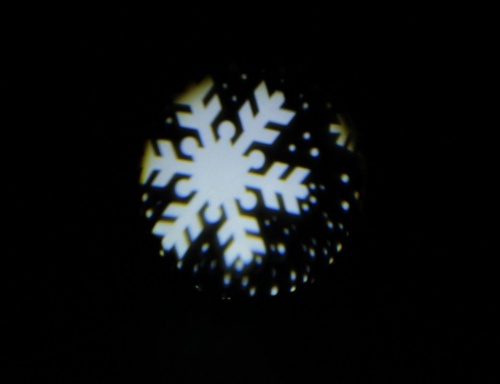 Светодиодный проектор "Шар со снежинками", холодные белые LED-огни, проекция на 16 м2, 10x11x19 см, уличный, Kaemingk фото 5