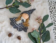 Ёлочная игрушка "Куколка кьюти", текстиль, 24 см, Due Esse Christmas