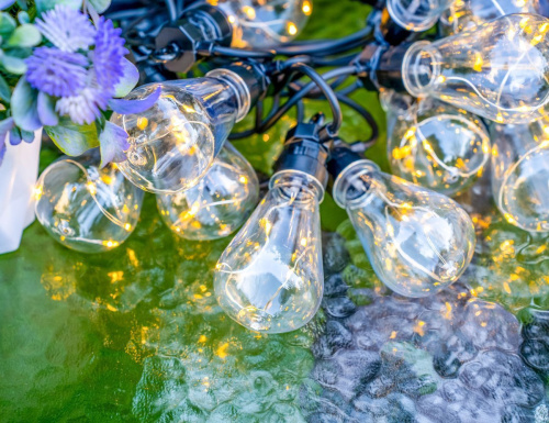 Светодиодная гирлянда из лампочек Party Lights - ЛЮСЬЁЛЬ ДРОЛЬ,  20 ламп, 100 тёплых белых микро LED-огней, 10 м, коннектор, чёрный провод, уличная, Winter Deco фото 6