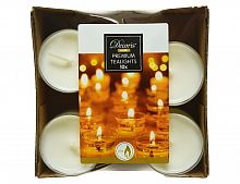 Набор белых 'чайных макси' свечей в прозрачной капсуле, 5х3 см (упаковка 10 шт.), время горения 10 часов, Kaemingk