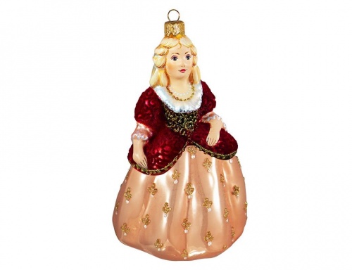 Ёлочная игрушка "Принцесса в бальном платье", коллекция 'Формовые игрушки', стекло, 12 см, Ариель