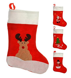 Носок для подарков "Рождественский гость", 35 см, разные модели, Koopman International