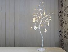 Светящееся дерево "Новогоднее волшебство", белое, 27 тёплых белых LED-огней, 100 см, STAR trading