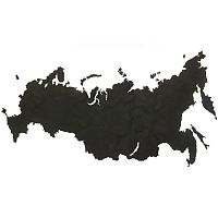 Карта-пазл wall decoration "Российская Федерация", 98х53 см, черная