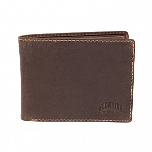 Бумажник Klondike Yukon, коричневый, 12,5х3х9,5 см