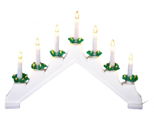 Светильник "Горка рождественская теодоро" (белый) на 7 свечей, 29х41 см, Koopman International фото 3
