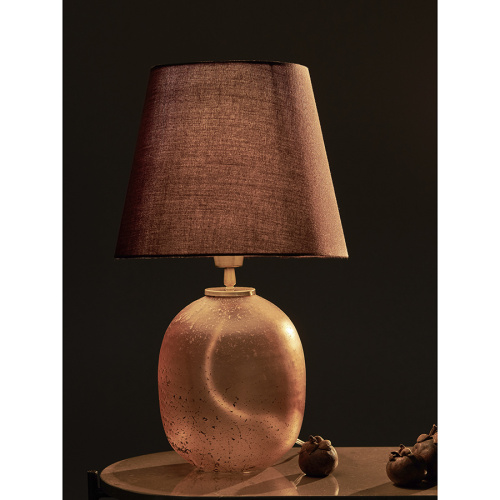 Лампа настольная speckles, D19 см с терракотовым абажуром фото 3