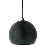 Лампа подвесная ball, зеленая матовая, черный шнур