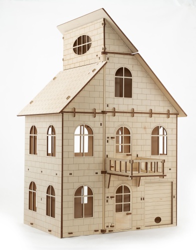 Сборная модель из дерева 3D EWA Кукольный дом с лифтом фото 2