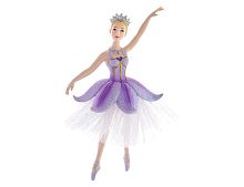 Ёлочная игрушка "Балерина - серебряная нежность", полистоун, текстиль, 12 см, Goodwill