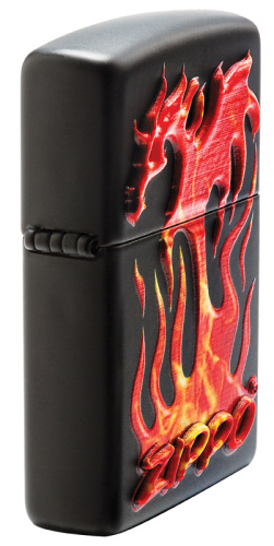 Зажигалка Zippo Classic с покрытием Black Matte, латунь/сталь, чёрная, матовая, 36x12x56 мм фото 2