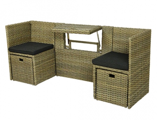 Мебель для балкона и лоджии "Цюрих", искусственный ротанг, 59x110x80 см, Kaemingk фото 6