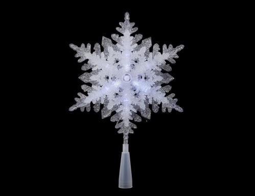 Верхушка на ёлку "Снежинка", акрил, LED-огни, 23.5х8х35.5 см, Edelman, Luca фото 2
