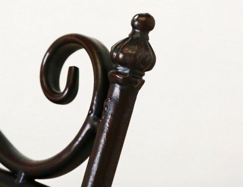 Кованая скамейка качели "Бордье" для двоих, тёмно-коричневая, 117х91х93 см, Boltze фото 3