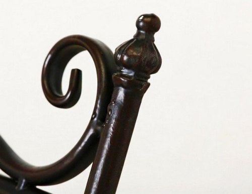 Кованая скамейка качели "Бордье" для двоих, тёмно-коричневая, 117х91х93 см, Boltze фото 4