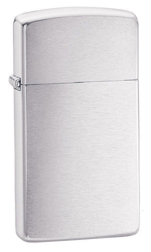 Зажигалка Zippo Slim Brushed Chrome № 1600