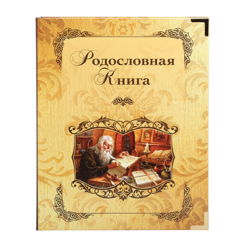 Подарочная книга - "ЛаминатЛюкс" - Родословная книга "Летописец" из ламината, размеры: 24,5×31,5×5 см, материалы: картон, цвет: бежевый
