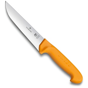Нож Victorinox разделочный, лезвие 18 см, жёлтый