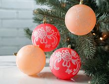 Набор ёлочных украшений ЭЛЬФИНО: СНЕЖНЫЕ ЦВЕТЫ, пластик, 10 см, 4 шт., Winter Deco