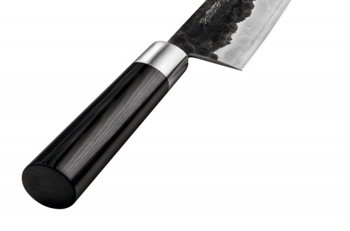Набор: нож Samura Blacksmith сантоку 18,2 см, гвоздичное масло, салфетка фото 5
