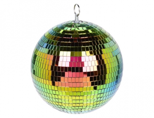 Ёлочный и интерьерный шар "Зеркальное диско", пенополистирол, стекло, радужный, Koopman International