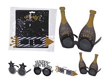 Карнавальные очки SUPER PARTY - HAPPY NEW YEAR, пластик,  21х19 см, Koopman International