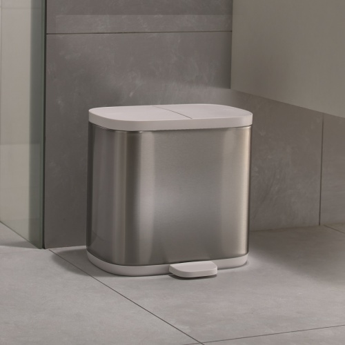 Контейнер мусорный split™ для ванной комнаты, нержавеющая сталь фото 4