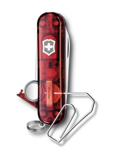 Нож-брелок Victorinox Midnight Manager@work, USB 16 Гб, 58 мм, 10 функций, красный полупрозрачный фото 4