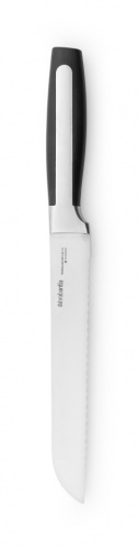 Нож для хлеба Brabantia c артикулом 500046, из нержавеющей стали, чёрного цвета