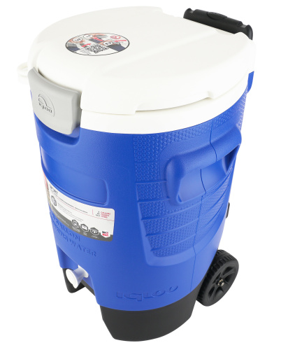 Изотермический контейнер (термобокс) Igloo 5 Gal Roller (18 л.), синий фото 5