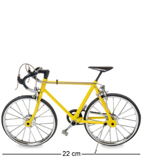 VL-19/3 Фигурка-модель 1:10 Велосипед гоночный "Roadbike" желтый фото 2
